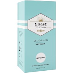 AURORA PEPPERMINT ENVELOPED TEA BAGS 25’S