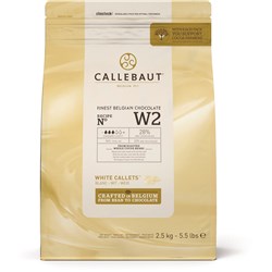 CALLEBAUT 28% WHITE CHOCOLATE CALLETS (2.5KG)