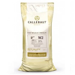CALLEBAUT WHITE CHOCOLATE CALLETS 28% (10KG)