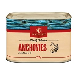 SANDHURST ANCHOVY FLAT FILLETS (720G)