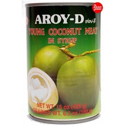 AROY-D YOUNG COCONUT MEAT IN SYRUP (425G)
