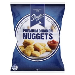 STEGGLES PREMIUM CHICKEN NUGGETS CRUMBED (1KG)