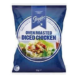 STEGGLES CHICKEN OVEN ROASTED DICED (1KG)