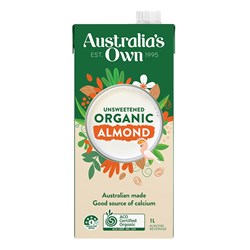 AUSTRALIA&#39;S OWN ORGANIC ALMOND MILK UNSWEETENED 1L (8)