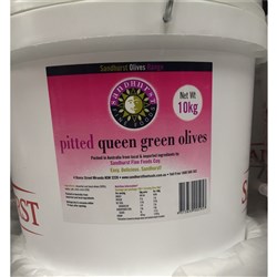 SANDHURST PITTED QUEEN GREEN OLIVES (10KG)
