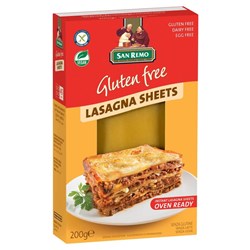 SAN REMO GLUTEN FREE LASAGNE SHEETS NO.228 (200G)