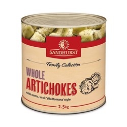ROMAN ARTICHOKES STEM ON IN OIL (2.6KG)