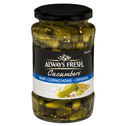 ALWAYS FRESH CORNICHONS BABY CUCUMBERS (350G)