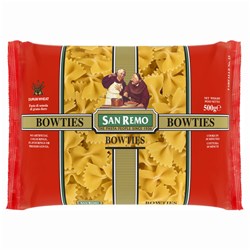 SAN REMO BOWTIE FARFALLE PASTA (500G)