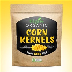ELGIN ORGANIC SWEETCORN FROZEN 600G (12)