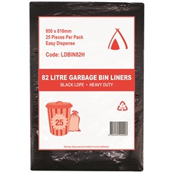 HEAVY DUTY GARBAGE BAGS 82L 25’S