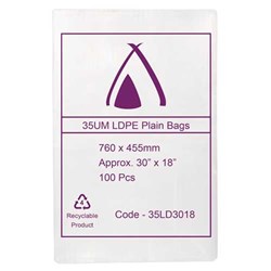 NATURAL POLY BAGS 760X510MM 100’S