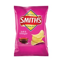 SMITHS SALT &amp; VINEGAR CRINKLE CUT CRISPS (18 X 45G)