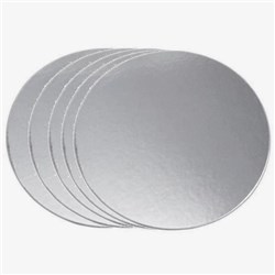 SILVER ROUND CAKE BASE 8" 50'S