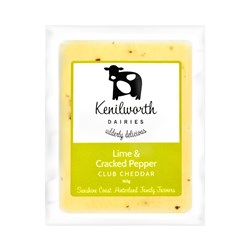 KENILWORTH LIME &amp; CRACKED PEPPER CHEDDAR (165G)