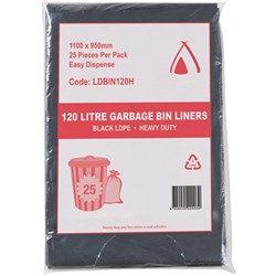 HEAVY DUTY GARBAGE BAGS 120L 25’S