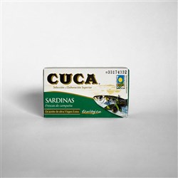 CUCA SARDINES IN ORGANIC EXTRA VIRGIN OLIVE OIL (125G)