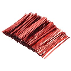 RED VINYL TWIST TIES 75MM 1000’S