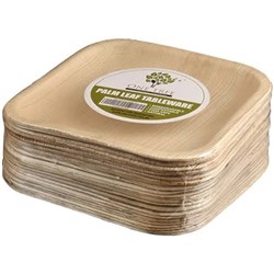 ONE TREE PALM LEAF PLATE SQUARE FLAT 180MM 25’S
