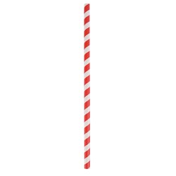 RED &amp; WHITE STRIPED PAPER STRAWS 250’S