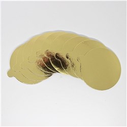 SILVER/GOLD TAB CAKE BASE 90MM ROUND (250'S)