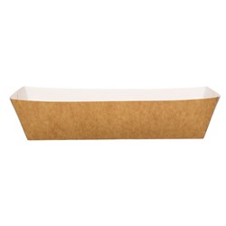 BROWN CARDBOARD HOT DOG TRAYS (2 X 125)