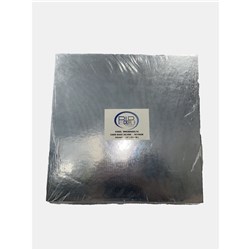 SILVER SQUARE CAKE BASE 12" 50'S