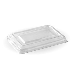 BIOPAK CLEAR PET TAKEAWAY LID FOR 500-600ML 50&#39;S (10)