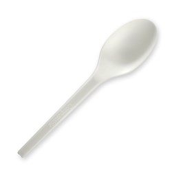 BIOPAK PLA 6&quot; BIOPLASTIC 100% SPOON WHITE 50&#39;S (20)