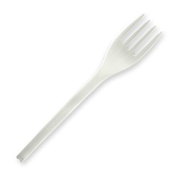 BIOPAK BIOPLASTIC FORKS 6&quot; WHITE 50&#39;S (20)