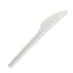 BIOPAK BIOPLASTIC KNIVES 6&quot; WHITE 50&#39;S (20)
