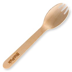 FUTURE FRIENDLY WOODEN SPORK 16CM 100'S (10)