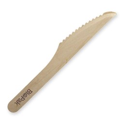 BIOPAK 16CM WOODEN KNIVES 100'S (10)