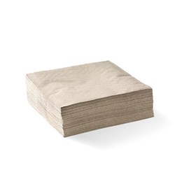 BIOPAK CORNER EMBOSSED COCKTAIL NAPKINS BROWN 2-PLY 250&#39;S (8)