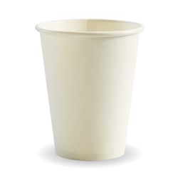 BIOPAK 12OZ SINGLE WALL WHITE COFFEE CUP 50&#39;S (20)