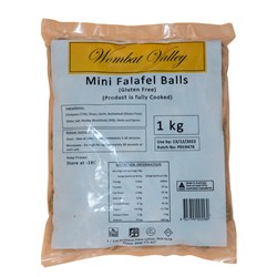 WOMBAT MINI FALAFEL BALLS GLUTEN FREE (1KG)