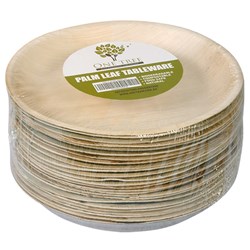 ONE TREE PALM LEAF ECO PLATE ROUND FLAT 200MM (4 X 25'S)