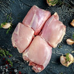 CHICKEN THIGH FILLETS SKINLESS APPROX 2KG {PRICE PER KG}