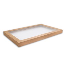 TAILORED PACKAGING LID WITH WINDOW FOR EXTRA LARGE KRAFT BOX 50’S
