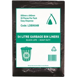 TAILORED GARBAGE BIN LINERS 54L 50’S