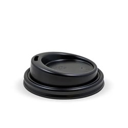 BIOPAK BLACK LIDS WITH SIPPER FOR 4OZ CUPS 50&#39;S (20)