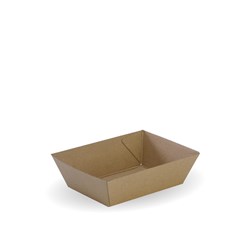 GREENMARK SMALL BROWN KRAFT TRAY #1 125'S (4)