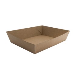 FUTURE FRIENDLY KRAFT PAPER BOARD FOOD TRAY #3 25’S