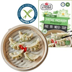 MRS TRANS KITCHEN SHIITAKE MUSHROOM DUMPLINGS GLUTEN-FREE (500G)