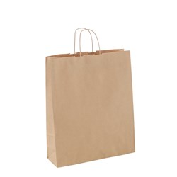 DETPAK LARGE BROWN PAPER CARRY BAG WITH HANDLE (250'S)