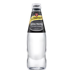 SCHWEPPES SODA WATER BOTTLES (24 X 300ML)