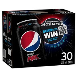 PEPSI MAX COLA CANS CUBE (30 X 375ML)