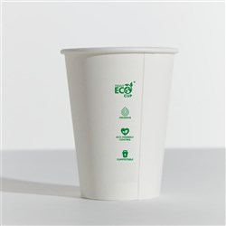 PINNACLE WHITE AQUEOUS COFFEE CUP 10OZ SINGLE WALL 50&#39;S (20)