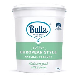 BULLA EUROPEAN NATURAL YOGHURT (1KG)