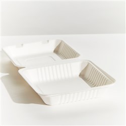 PINNACLE SUGARCANE LARGE DINNER BOX WHITE 50'S (4)